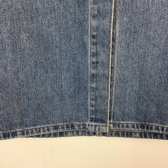 LEVI'S Light Wash Denim Midi Button Down Skirt 12 - Picture 5 of 9